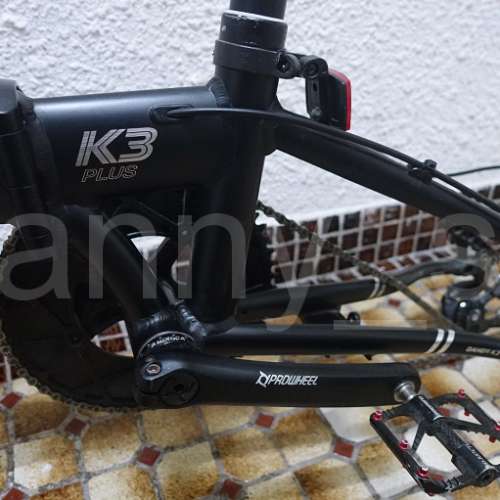 Dahon 2023年 K3 PLUS KAA693 啞黑色特別版 9波 16吋 305/349 大改裝組合 摺車