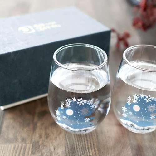 丸モ高木陶器 MARUMO TAKAGI 變色冷感雪結晶玻璃對杯 325ml 一對