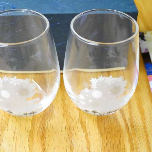 丸モ高木陶器 MARUMO TAKAGI 變色冷感雪結晶玻璃對杯 325ml 一對