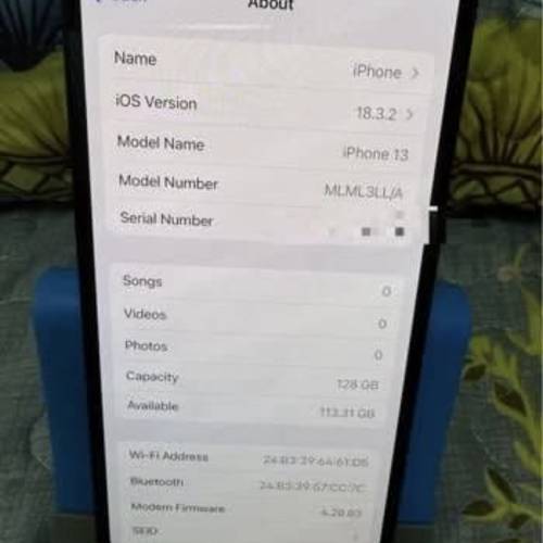 iphone13 128GB 黑色 電池bettery100%  全原美版 Original