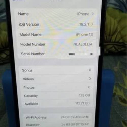 iphone13 128GB 藍色 電池bettery100%  全原美版 Original