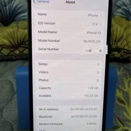 iphone13 128GB 藍色 電池bettery85%  全原美版 Original