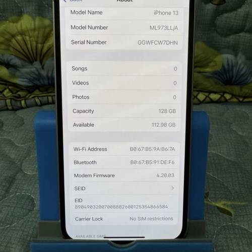 iphone13 128GB 粉色 電池bettery93%  全原美版 Original