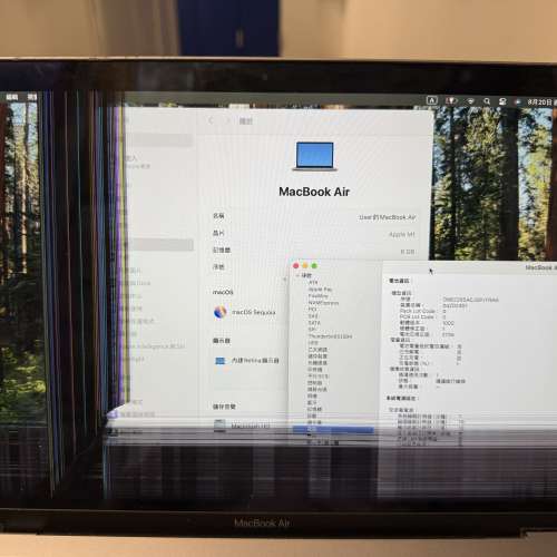 平售兩部Macbook Air M1 A2337 最平果部1680元機身100%正常用到，只是屏幕有一小部...