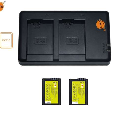 DSTE NP-FW50 Fully DecodedLithium-ion Battery For Sony Alpha With USB-A Charger