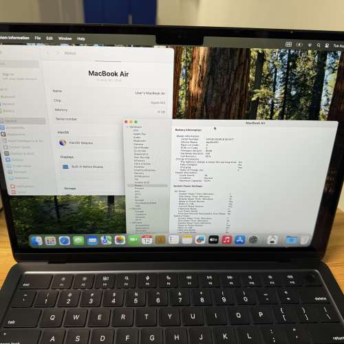 M3 Macbook Air 2024 M3 Year 2024 M1 已經CPU 勁過intel CPU 好多 更何況新三代的M...