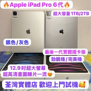 (電子之家大容量12.9寸iPad Pro插卡版💗)Apple iPad Pro 6代/12.9吋/M2 CPU/1TB-2TB😍
