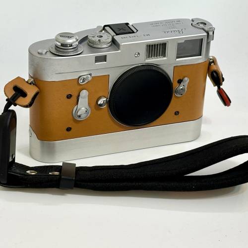 Leica Leitz M2 silver chrome with reskin and Rapid Winder