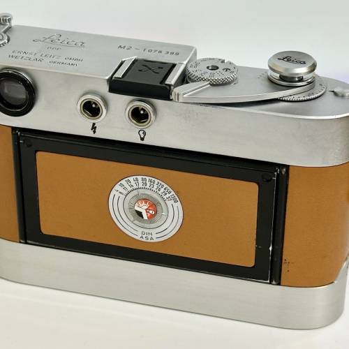 Leica Leitz M2 silver chrome with reskin and Rapid Winder