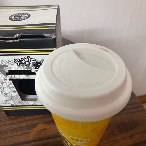 全新 火柴人瓷杯 矽膠蓋 matchman ceramic mug with silicone lid