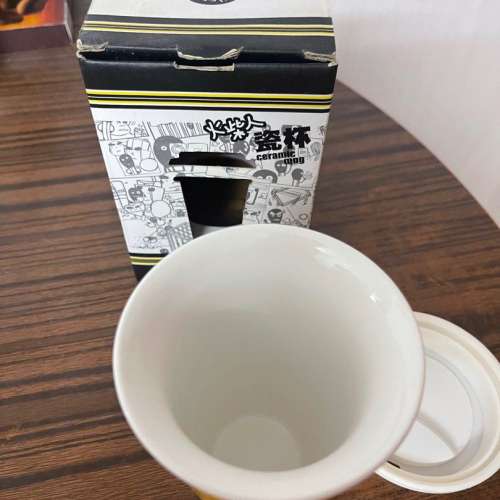 全新 火柴人瓷杯 矽膠蓋 matchman ceramic mug with silicone lid