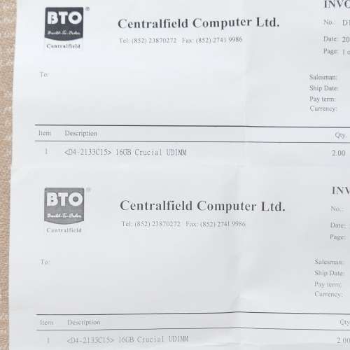 Crucial DDR4 2133 PC4-24000 16GB *4 = 64GB