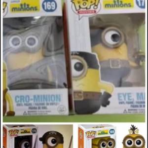 全新Minions 小黃人 funko pop 169 179 海盜野人公仔模型車內裝飾New cro minions ...