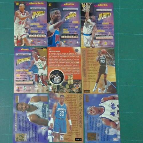 90年代雙面籃球球星卡  收藏卡 9張