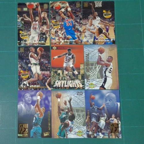 90年代雙面籃球球星卡  收藏卡 9張