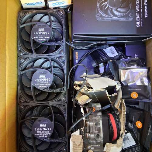 Be quiet Silent wing pro 4 120mm fan/360水冷排/ek D5 120 水泵/CPU BLOCK/GPU B...