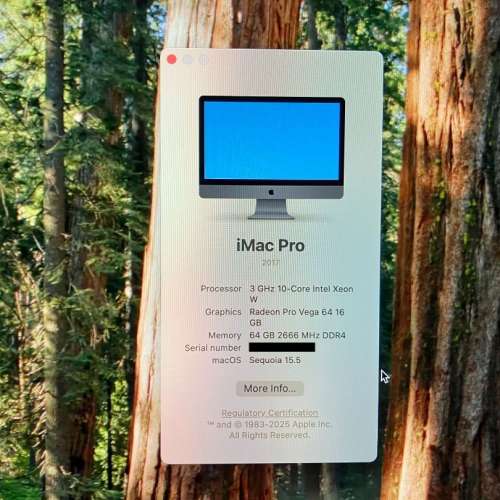 Apple iMac Pro 2017 27" 80% New (10-Core Xeon W/64GB RAM/Vega 64 GPU/1TB SSD)