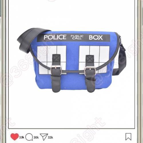 時空穿梭必備！ 神秘博士TARDIS單肩包Doctor Who