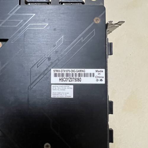 ASUS華碩GTX1070-8G猛禽非常兇猛