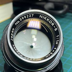 NIKKOR-S 5cm f/1.4 旁軸鏡頭 已改E-mount 黑鎳銅版