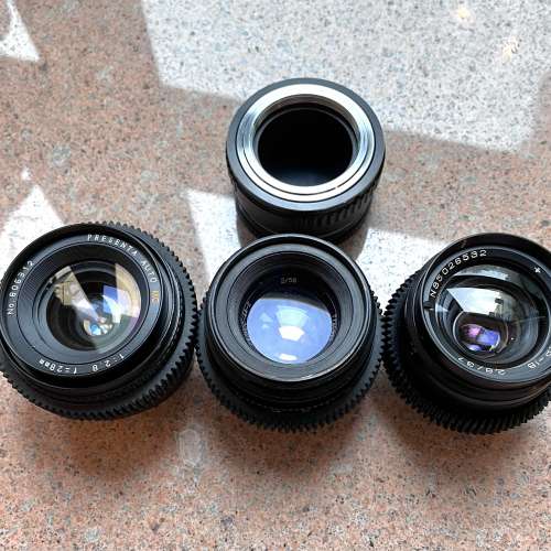 八羽怪 俄仔鏡 M24 HELIOS 58/2, 37/2.8, 28/2.8 3支鏡連m24 to sony轉接環