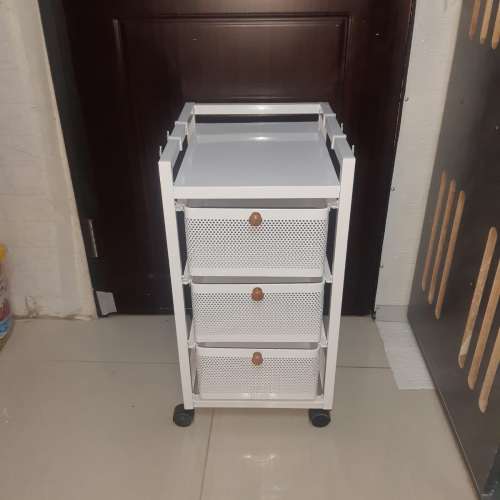 多功能三層活動帶轆置物架