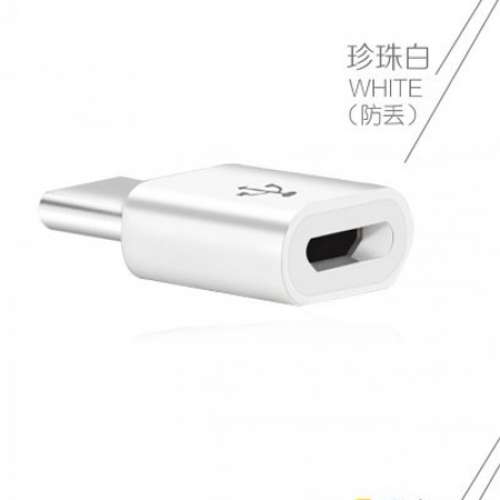 Micro USB 轉 Type C 轉接頭 數據傳輸 充電 連掛繩孔(包郵)