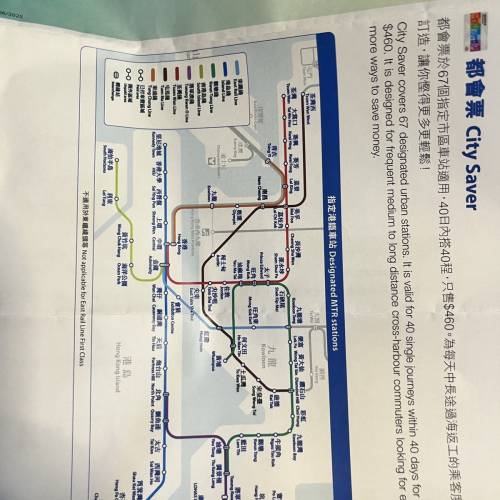 港鐵都會票（8月/9月40程）