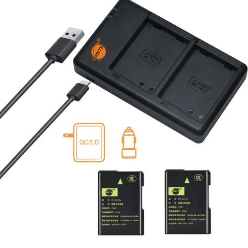 DSTE EN-EL14 Fully Decoded Lithium-Ion Battery Pack With USB-A Charger 代用全...