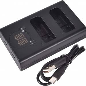 DSTE EN-EL14 Fully Decoded Lithium-Ion Battery Pack With LCD Display USB-C