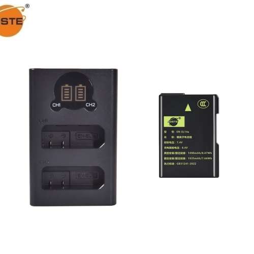 DSTE EN-EL14 Fully Decoded Lithium-Ion Battery Pack With LCD Display USB-C