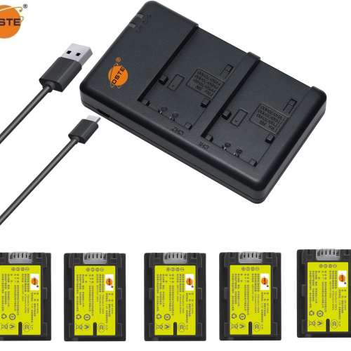 DSTE NP-FH50 H-Series Fully Decoded Lithium-Ion Battery Pack With USB-A Charger