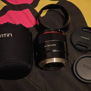 95%新 Rokinon AF 35mm F1.8 FE Samyang Sony E-mount版本全片幅 A7/A1/A9 合用 Fu...