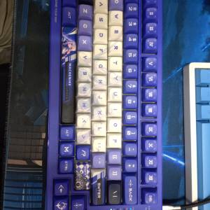 Machenike K600T Hot-Swappable 三模82鍵 機械式鍵盤(竹青軸-白澤紫色)