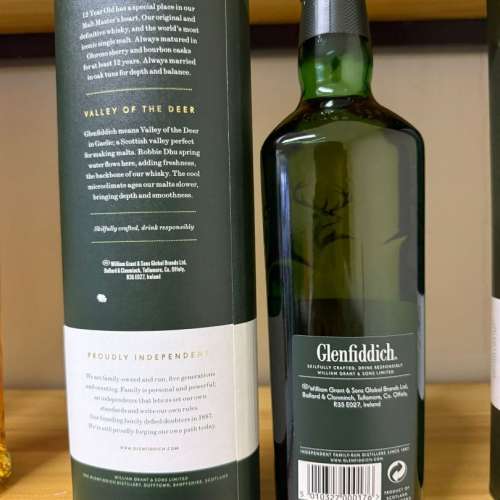 格蘭菲迪12年蘇格蘭單一麥芽威士忌 Glenfiddich Aged 12 Year Single Malt Scotch ...