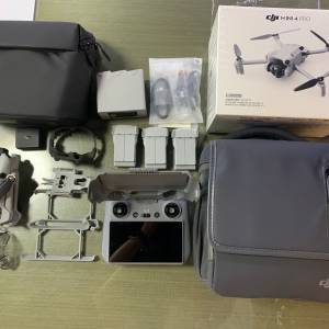 [觀塘實體店] 二手 DJI Mini4 Pro Fly More Combo (DJI RC) *連廣角鏡+增高腳+ Car...