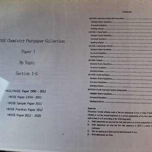 Chem By Topic Past paper, AL CE DSE By topic