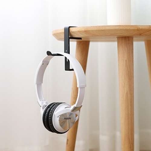 Headphones Hanging Hook Stand WHITE NEW 全新耳機架掛位 兩個掛位 白