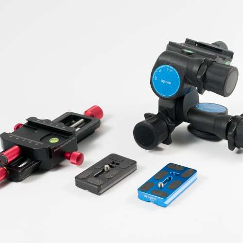 Benro GD3WH 3-Way Geared Precision Head with ishoot macro focusing rail 150