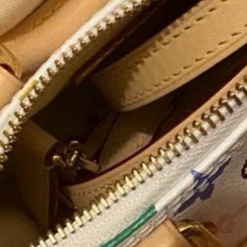 絕版無盒(不議不面交）Louis Vuitton x村上隆 nano speedy 白三彩