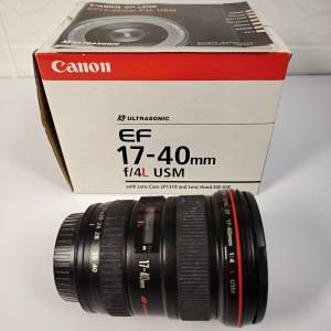 佳能EF 17-40mm f/4L USM超廣角變焦鏡頭 少用 盒裝送鏡頭套