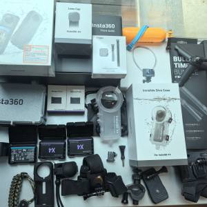Insta360 X4 全景相機(全新未拆盒)（連遙控器）潛水殼 (運動相機/Action Camera 36...