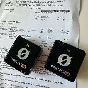 99% 新 Rode Wireless ME 無線咪+發射器