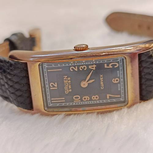 💰議價請移玉步,no bargain 
⌚ Vintage swiss made「GREUN」 CURVEX電子Battery 2...