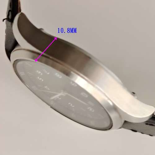 成人不銹鋼八達通錶 由錶扣嘟 真皮錶帶直徑41MM石英錶