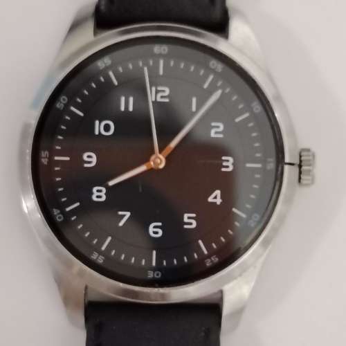 成人不銹鋼八達通錶 由錶扣嘟 真皮錶帶直徑41MM石英錶