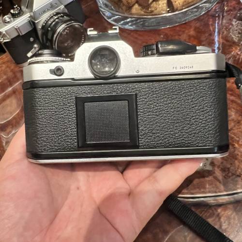 日本nikon fe老菲林相機連 微距神鏡micro-nikkor 55mm鏡