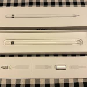 Apple Pencil 1 蘋果觸控筆 行貨 95%新 非常少用和新淨 只是筆蓋唔小心整裂左 電量...