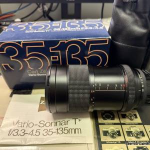 95% New Contax Vario-Sonnar T* 35-135mm MMJ Zoom Lens with box $4580. Only