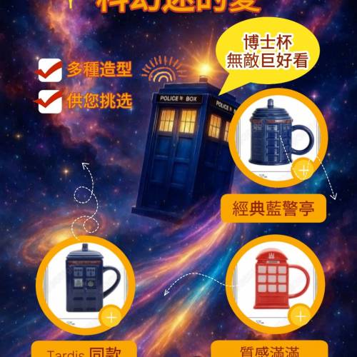 Doctor Who 神秘博士復古警察亭馬克杯